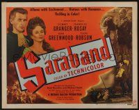 9t334 SARABAND FOR DEAD LOVERS 1/2sh '48 Stewart Granger in a spectacle of adventure & romance!