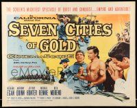 9t338 SEVEN CITIES OF GOLD 1/2sh '55 Richard Egan, Mexican Anthony Quinn, priest Michael Rennie!