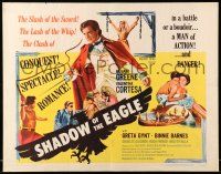 9t339 SHADOW OF THE EAGLE 1/2sh '55 Russian Richard Greene, conquest, spectacle, romance!