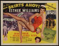 9t343 SKIRTS AHOY style A 1/2sh '52 great full-length art of sexy sailor Esther Williams!