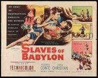 9t344 SLAVES OF BABYLON 1/2sh '53 orgy of destruction engulfs the screen as the city falls in flames