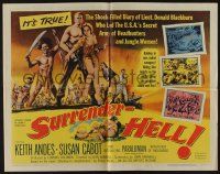 9t363 SURRENDER-HELL 1/2sh '59 the shock-filled diary of Lieutenant Donald Blackburn in WWII!