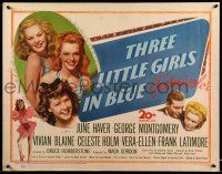 9t377 THREE LITTLE GIRLS IN BLUE 1/2sh '46 sexy June Haver, Vivian Blaine & Vera-Ellen!
