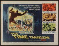 9t382 TIME TRAVELERS 1/2sh '64 cool Reynold Brown sci-fi art of the crack in space and time!