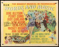 9t415 WORDS & MUSIC style A 1/2sh '49 Judy Garland, Lena Horne & all-stars, Rodgers & Hart bio!