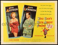 9t420 YOU CAN'T RUN AWAY FROM IT style B 1/2sh '56 Lemmon & Allyson in It Happened One Night remake