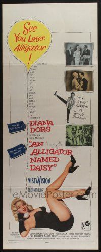 9t442 ALLIGATOR NAMED DAISY insert '57 artwork of sexy Diana Dors in skimpy outfit, Jean Carson!