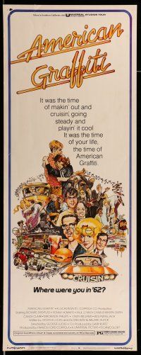 9t443 AMERICAN GRAFFITI insert '73 George Lucas teen classic, it was the time of your life!