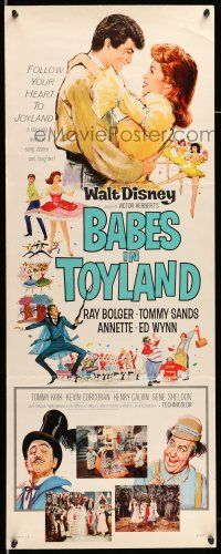 9t458 BABES IN TOYLAND insert '61 Walt Disney, Ray Bolger, Tommy Sands, Annette, musical!