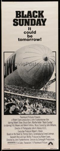 9t478 BLACK SUNDAY insert '77 Frankenheimer, Goodyear Blimp zeppelin disaster at the Super Bowl!