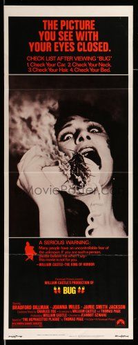 9t490 BUG insert '75 wild horror image of screaming girl on phone with flaming insect!