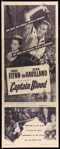 9t501 CAPTAIN BLOOD insert R51 Errol Flynn, Olivia de Havilland, Michael Curtiz classic!