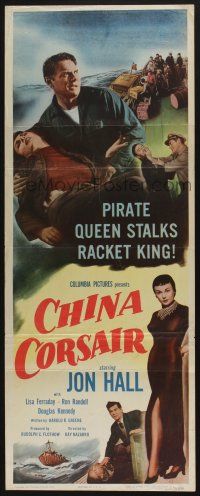 9t515 CHINA CORSAIR insert '51 pirate queen Lisa Ferraday stalks racket king Jon Hall!
