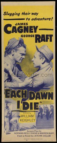 9t550 EACH DAWN I DIE insert R56 close up of prisoners James Cagney & George Raft!