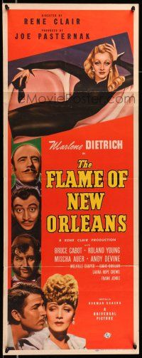 9t570 FLAME OF NEW ORLEANS insert '41 completely different art of Marlene Dietrich by Vargas!