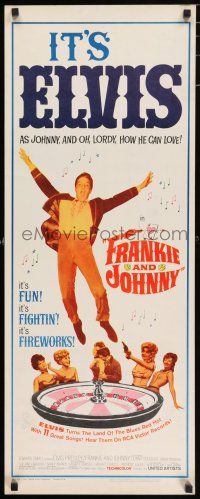 9t580 FRANKIE & JOHNNY insert '66 Elvis Presley turns the land of the blues red hot!