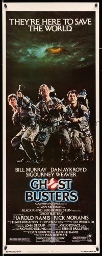 9t587 GHOSTBUSTERS insert '84 Bill Murray, Aykroyd & Harold Ramis are here to save the world!