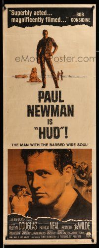 9t622 HUD insert '63 Paul Newman is the man with the barbed wire soul, Martin Ritt classic!