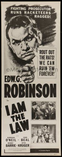 9t624 I AM THE LAW insert R55 Edward G. Robinson turns prosecutor & he's turning on the heat!