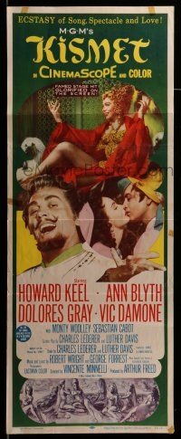 9t649 KISMET insert '56 Howard Keel, Ann Blyth, ecstasy of song, spectacle & love!