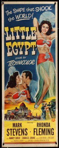 9t656 LITTLE EGYPT insert '51 full-length image of sexy belly dancer Rhonda Fleming!