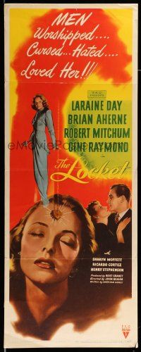 9t661 LOCKET insert '46 art of pretty Laraine Day, men worshipped, cursed, hated & loved her!