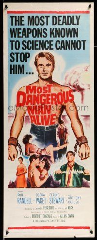 9t694 MOST DANGEROUS MAN ALIVE insert '61 the most deadly weapons known to science can't stop him!