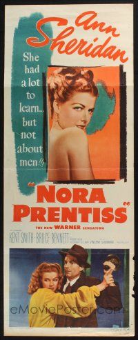 9t719 NORA PRENTISS insert '47 sexy Ann Sheridan had a lot to learn, but not about men!