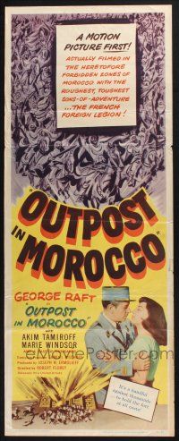 9t730 OUTPOST IN MOROCCO insert '49 George Raft, Marie Windsor, a handful against thousands!