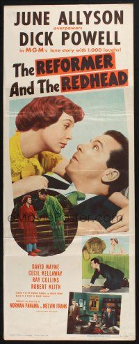 9t750 REFORMER & THE REDHEAD insert '50 June Allyson overpowers Dick Powell with 1000 laughs!
