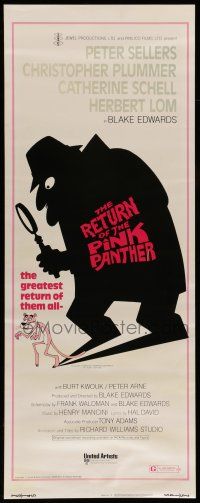 9t754 RETURN OF THE PINK PANTHER insert '75 Peter Sellers as Inspector Jacques Clouseau, R.W. art!