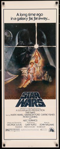 9t784 STAR WARS video insert R1982 George Lucas classic sci-fi epic, great artwork by Tom Jung!