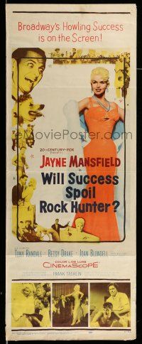 9t842 WILL SUCCESS SPOIL ROCK HUNTER insert '57 super sexy full-length Jayne Mansfield!