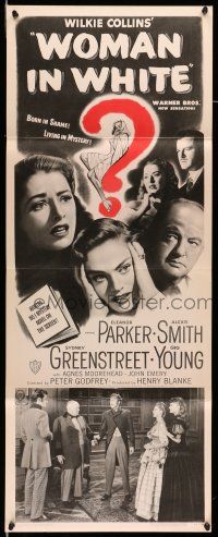 9t844 WOMAN IN WHITE insert '48 Eleanor Parker, Alexis Smith, Sidney Greenstreet, Gig Young