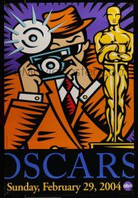 9w014 76TH ANNUAL ACADEMY AWARDS DS 1sh '04 great Burton Morris art of photographer & Oscar!