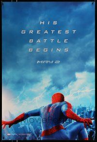 9w042 AMAZING SPIDER-MAN 2 teaser 1sh '14 Andrew Garfield, his greatest battle begins!