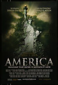 9w043 AMERICA: IMAGINE THE WORLD WITHOUT HER advance DS 1sh '14 Statue of Liberty crumbling!