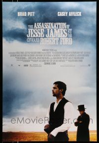9w057 ASSASSINATION OF JESSE JAMES advance DS 1sh '07 Brad Pitt, Casey Affleck, outlaws!