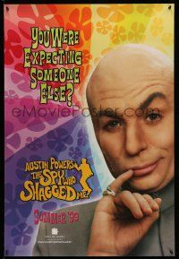 9w061 AUSTIN POWERS: THE SPY WHO SHAGGED ME teaser 1sh '97 wacky image of Mike Myers as Dr. Evil!