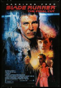 9w091 BLADE RUNNER 1sh R07 Ridley Scott sci-fi classic, art of Harrison Ford by Drew Struzan!