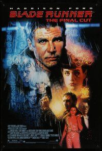 9w092 BLADE RUNNER DS 1sh R07 Ridley Scott sci-fi classic, art of Harrison Ford by Drew Struzan!