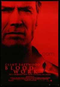 9w095 BLOOD WORK DS 1sh '02 Clint Eastwood directs & stars, Jeff Daniels!