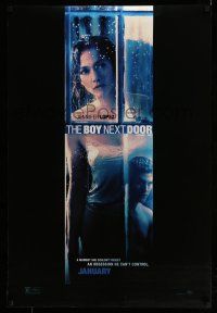 9w104 BOY NEXT DOOR teaser DS 1sh '15 great image of sexy Jennifer Lopez behind window, Guzman!