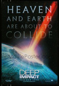 9w179 DEEP IMPACT teaser DS 1sh '98 Robert Duvall, Tea Leoni, Heaven and Earth are about to collide