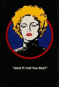 9w192 DICK TRACY teaser DS 1sh '90 Disney, great artwork of Madonna as Breathless Mahoney!
