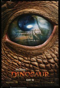9w197 DINOSAUR teaser DS 1sh '00 Disney, great image of prehistoric world in dinosaur eye!