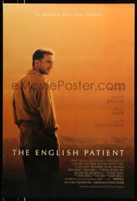 9w219 ENGLISH PATIENT 1sh '97 Ralph Fiennes, in memory, love lives forever, Best Picture Winner!