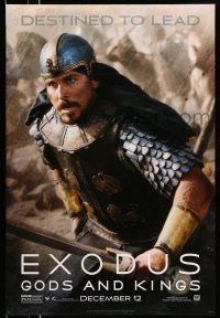 9w232 EXODUS: GODS & KINGS style E teaser DS 1sh '14 close-up of Christian Bale as Moses!