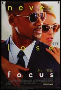 9w256 FOCUS advance DS 1sh '15 cool close up of Will Smith and Margot Robbie in sunglasses!