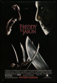 9w262 FREDDY VS JASON advance DS 1sh '03 cool image of horror icons, the ultimate battle!